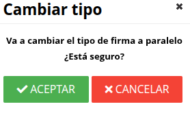 Cambiar el tipo de firma de una petición Cambiar el tipo de firma de una petición